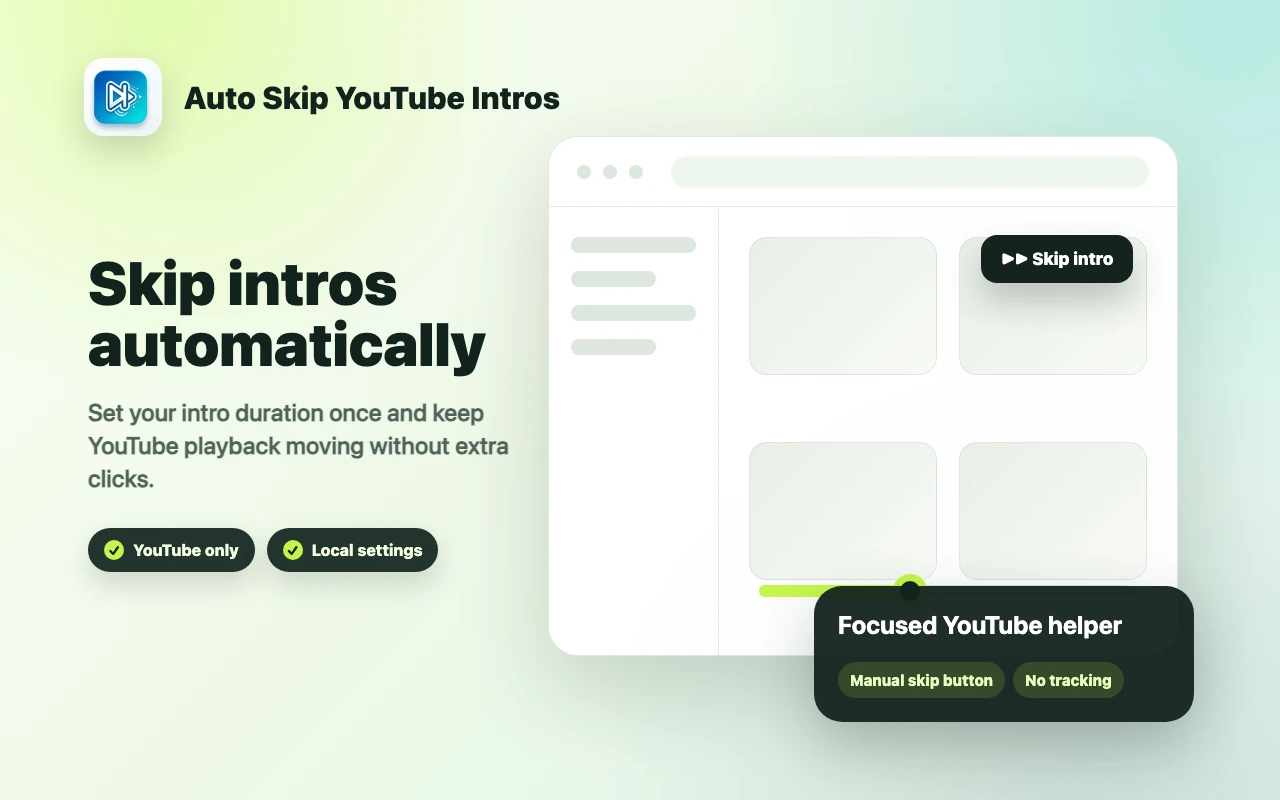 Auto Skip YouTube Intros screenshot