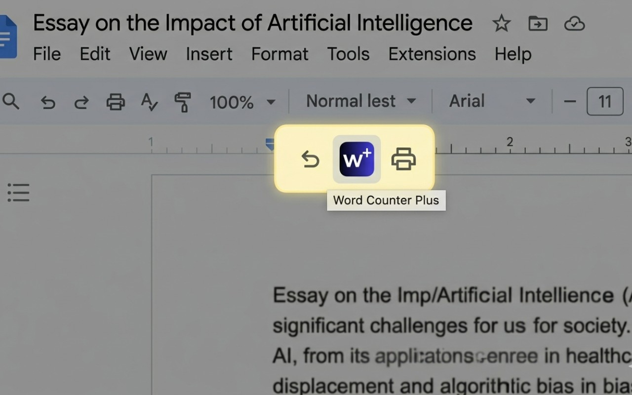 Google Docs Word Counter Plus screenshot